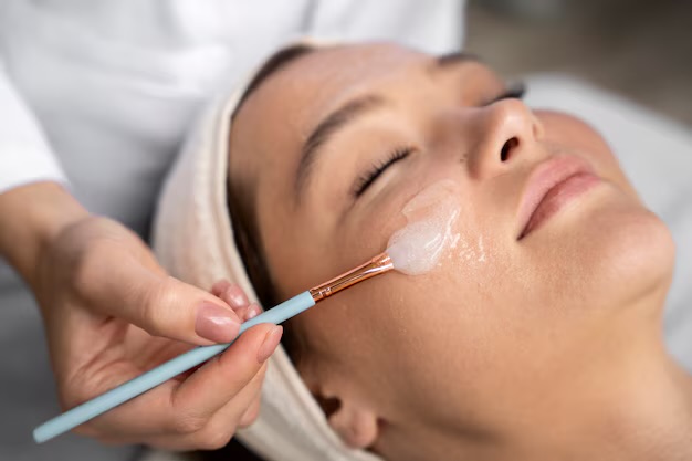 Professional skin peel treatment