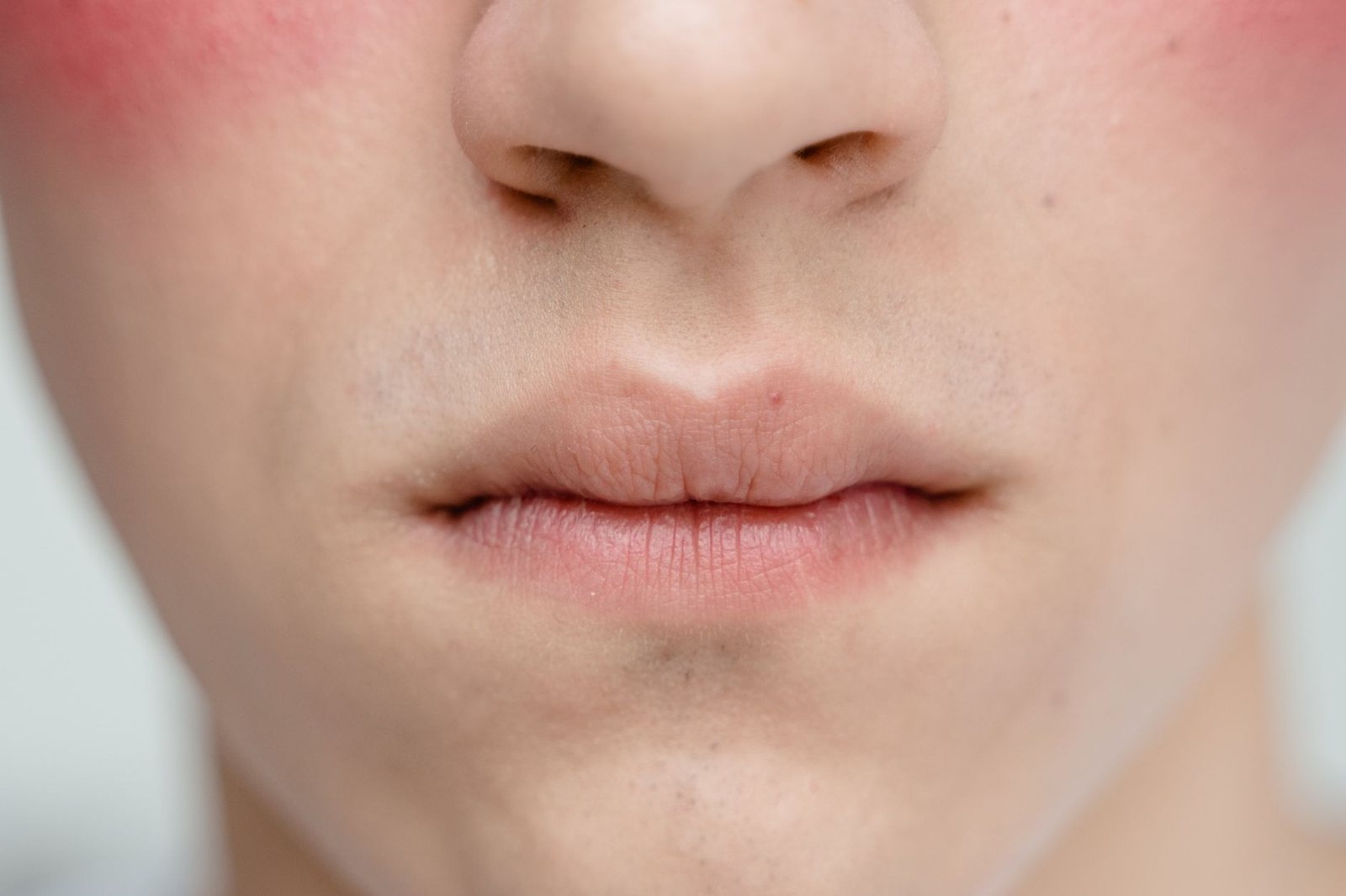 Close-up of skin texture and tone